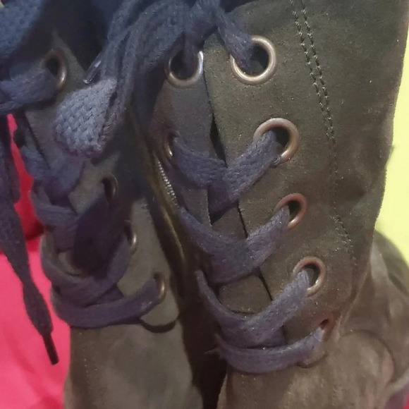 Fly London Yada oil suede brown wedge slouch boots iob - Picture 4 of 12